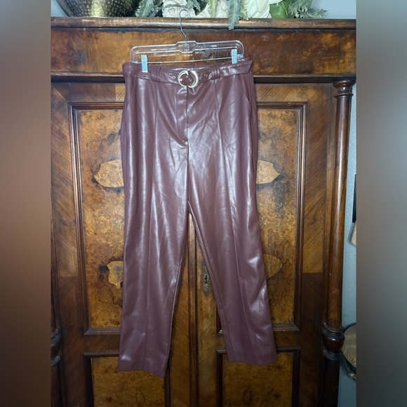 NWT Jonathan Simkhai- Pauline Faux Leather Pants. Size 12 - Picture 6 of 13